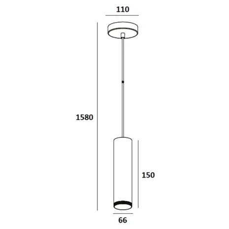 Artdelight Hanglamp Milano 1 lichts 15 cm wit Artdelight Hanglamp Milano 1 lichts 15 cm wit