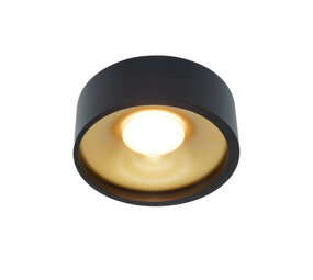 Artdelight Plafondlamp Orlando  Ø 14 cm zwart goud Artdelight Plafondlamp Orlando  Ø 14 cm zwart goud