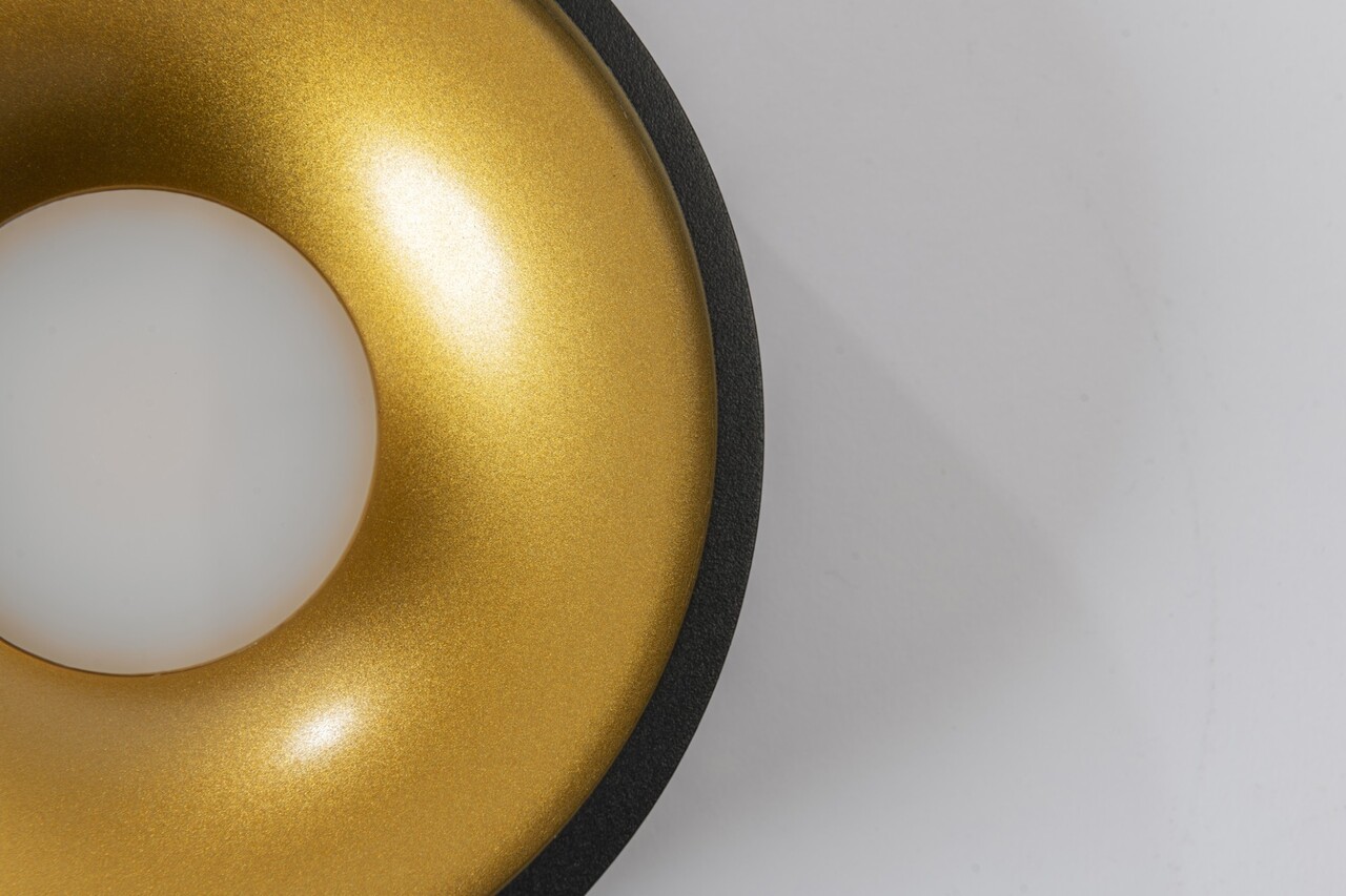 Artdelight Plafondlamp Orlando  Ø 14 cm zwart goud Artdelight Plafondlamp Orlando  Ø 14 cm zwart goud