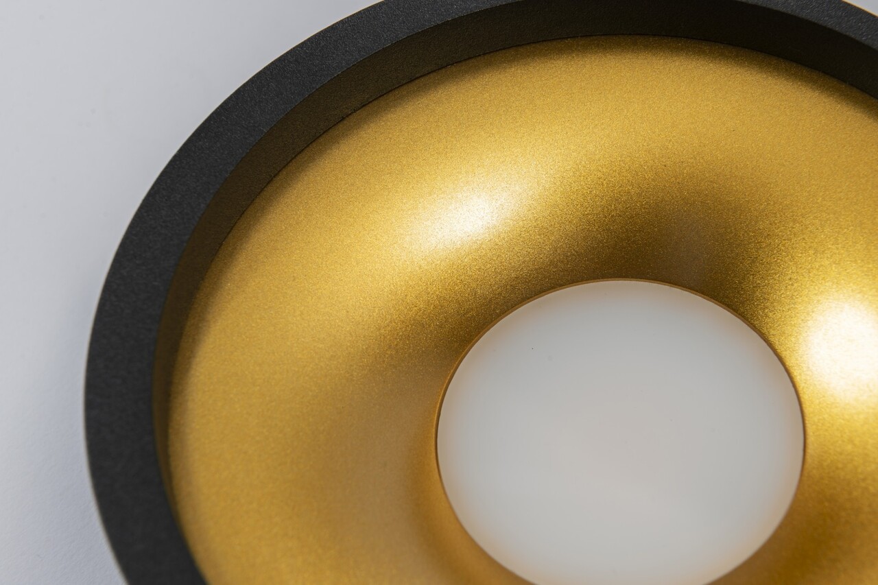 Artdelight Plafondlamp Orlando  Ø 14 cm zwart goud Artdelight Plafondlamp Orlando  Ø 14 cm zwart goud