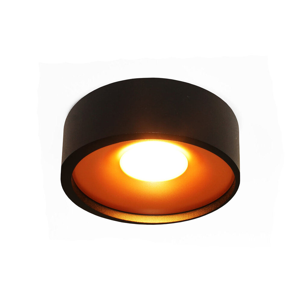 Artdelight Plafondlamp Orlando  Ø 14 cm zwart koper Artdelight Plafondlamp Orlando  Ø 14 cm zwart koper