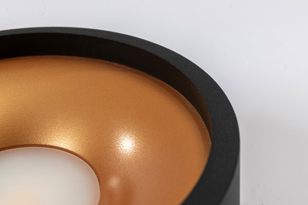 Artdelight Plafondlamp Orlando  Ø 14 cm zwart koper Artdelight Plafondlamp Orlando  Ø 14 cm zwart koper