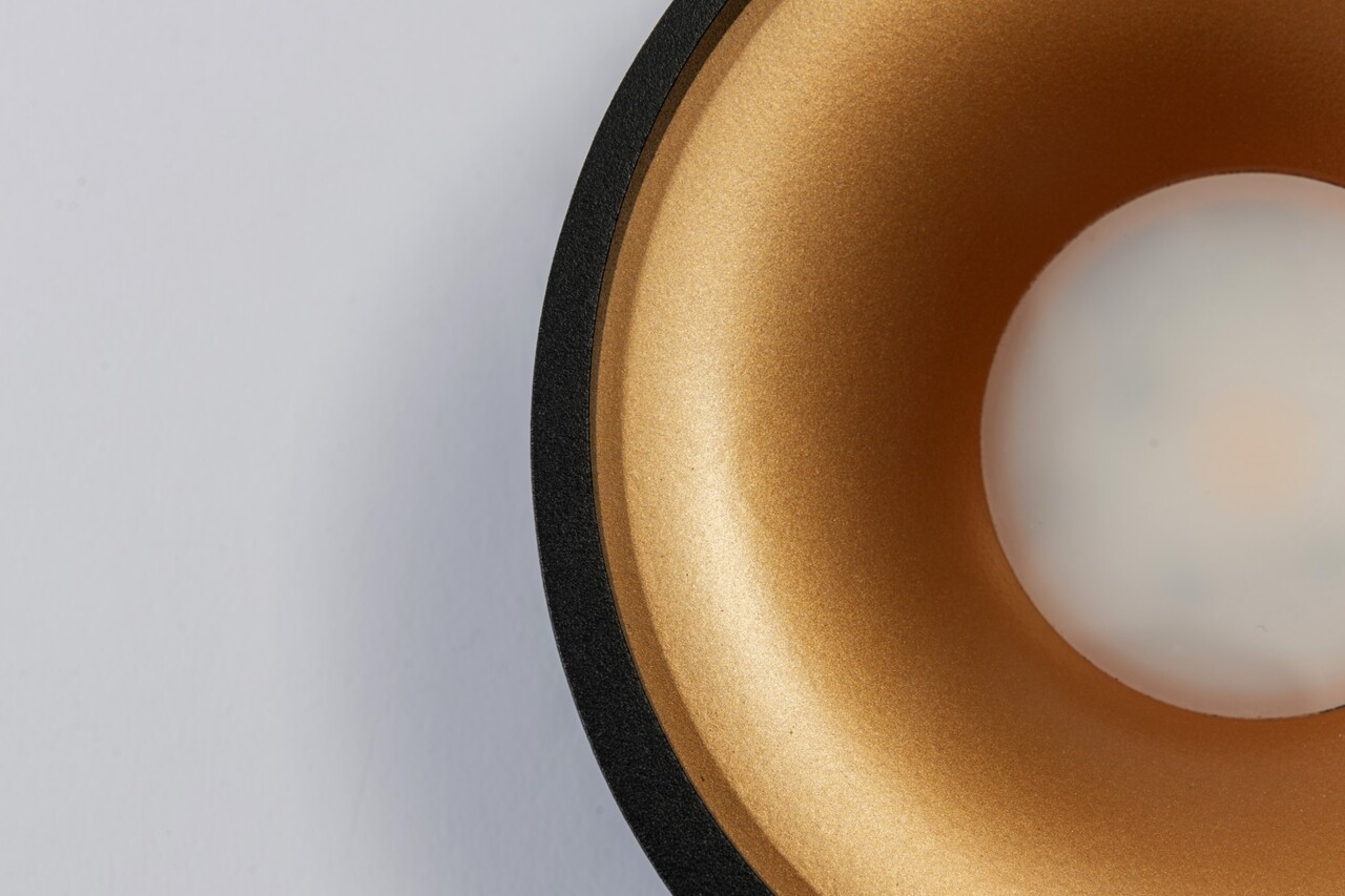 Artdelight Plafondlamp Orlando  Ø 14 cm zwart koper Artdelight Plafondlamp Orlando  Ø 14 cm zwart koper