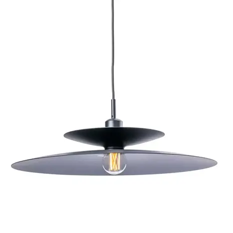 Artdelight Hanglamp Linares 1 lichts  Ø 50 cm zwart Artdelight Hanglamp Linares 1 lichts  Ø 50 cm zwart