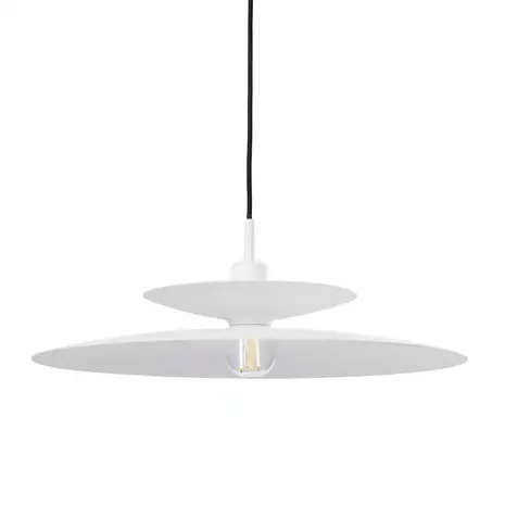Artdelight Hanglamp Linares 1 lichts  Ø 50 cm wit Artdelight Hanglamp Linares 1 lichts  Ø 50 cm wit