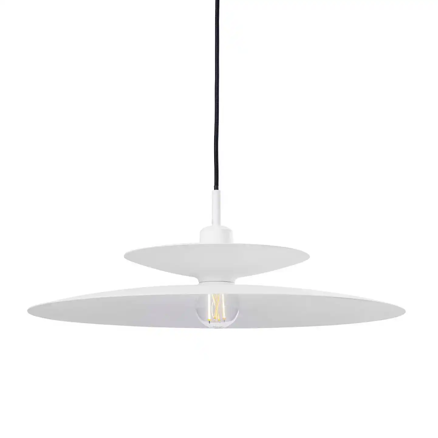 Artdelight Hanglamp Linares 1 lichts Ø 50 cm wit