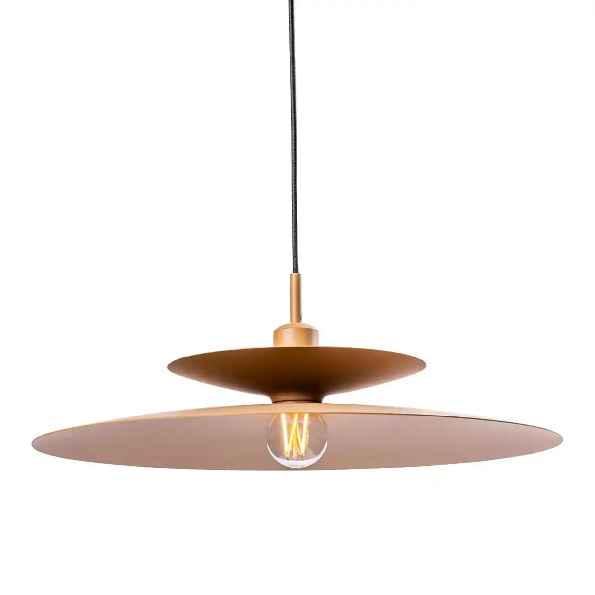Artdelight Hanglamp Linares 1 lichts Ø 50 cm licht bruin
