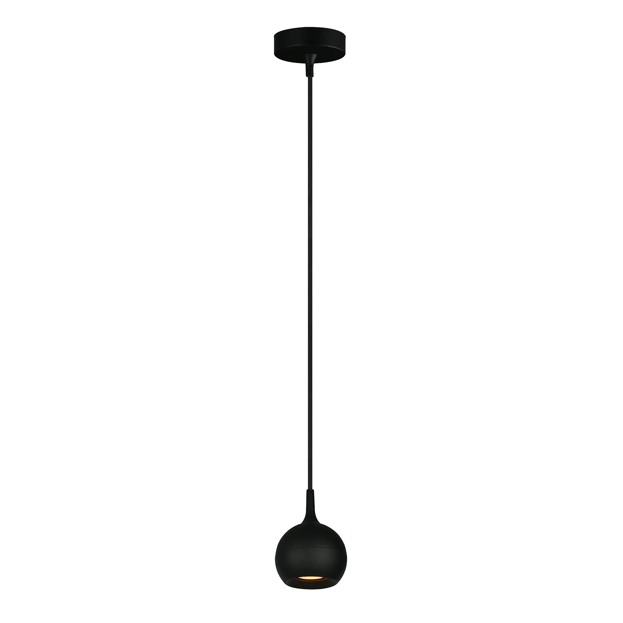 Artdelight Hanglamp Bolero 1 lichts Ø 9 cm zwart