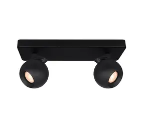 Artdelight Spot Bolero 2 lichts balk zwart Artdelight Spot Bolero 2 lichts balk zwart