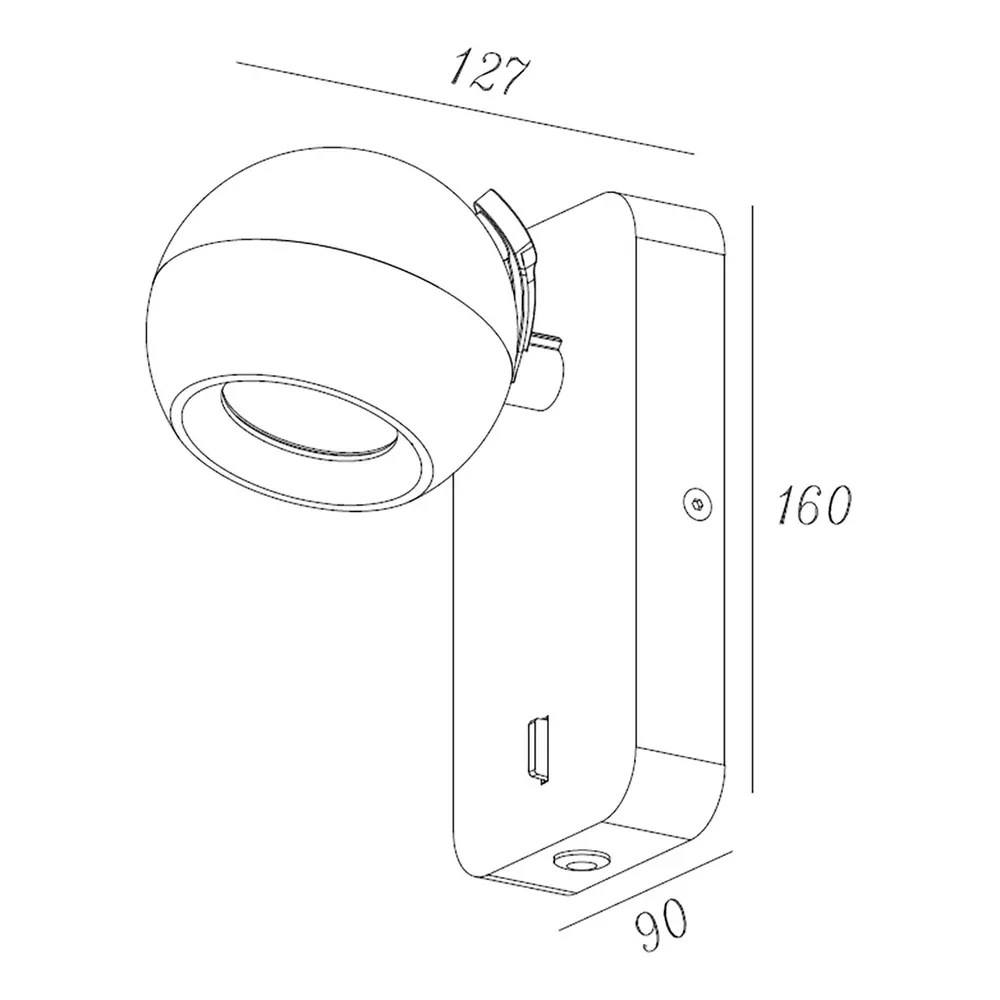 Artdelight Wandlamp Bolero 1 lichts zwart Artdelight Wandlamp Bolero 1 lichts zwart