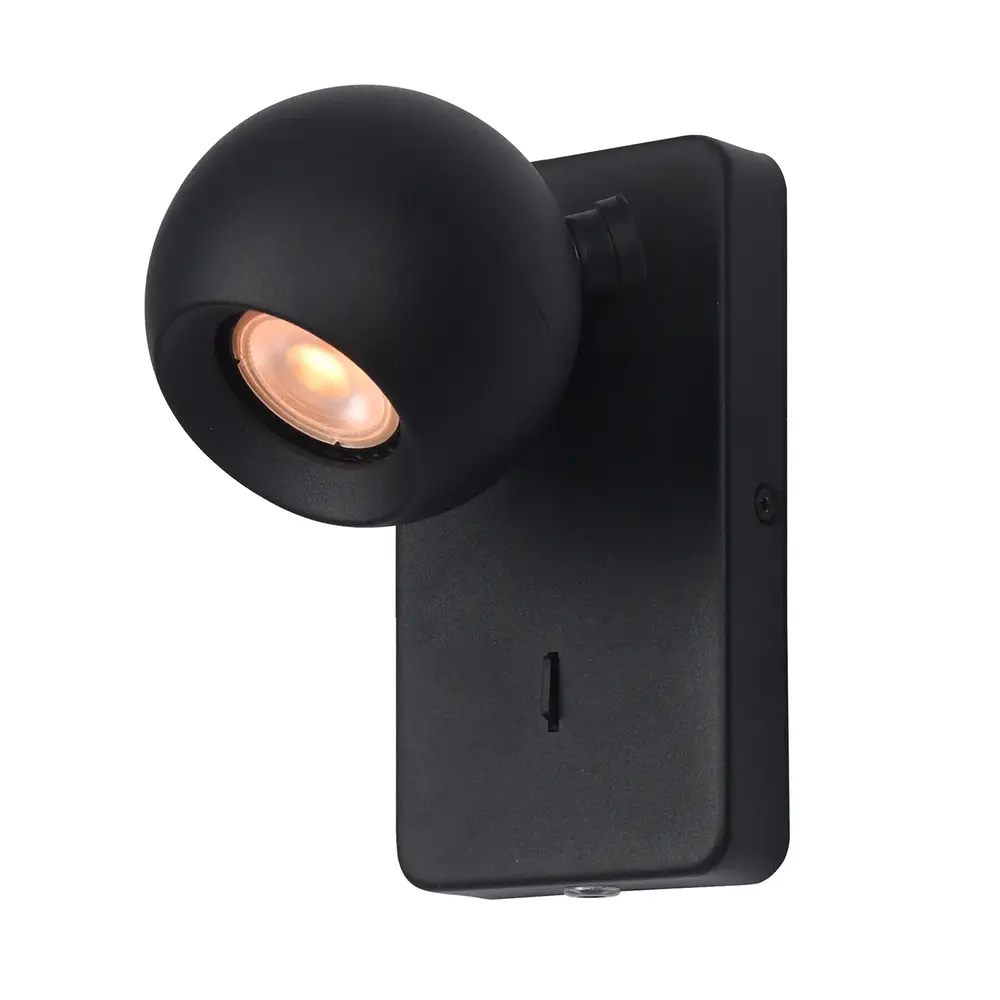 Artdelight Wandlamp Bolero 1 lichts zwart Artdelight Wandlamp Bolero 1 lichts zwart