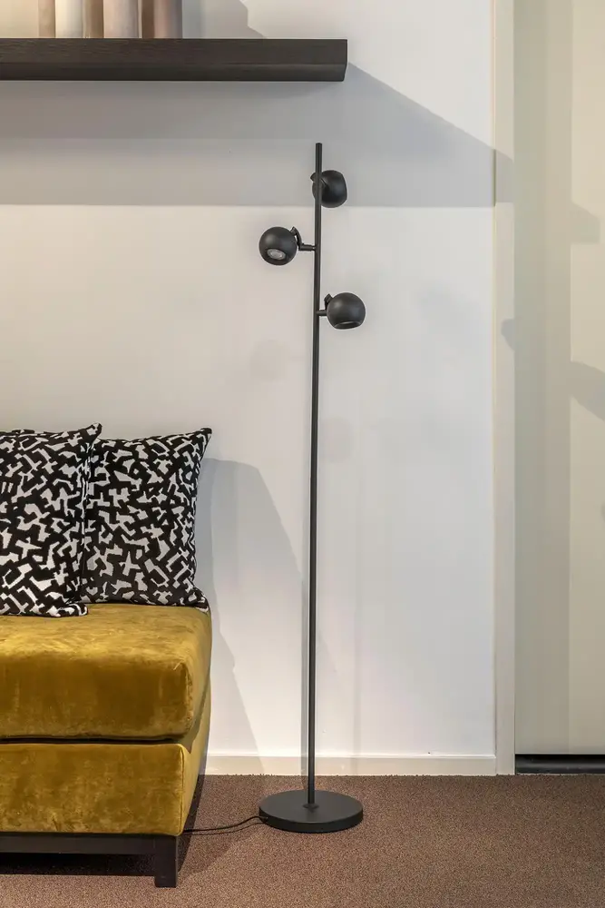 Artdelight Vloerlamp Bolero 3 lichts H 160 cm zwart Artdelight Vloerlamp Bolero 3 lichts H 160 cm zwart