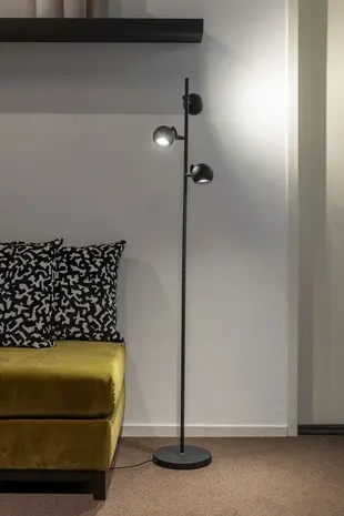 Artdelight Vloerlamp Bolero 3 lichts H 160 cm zwart Artdelight Vloerlamp Bolero 3 lichts H 160 cm zwart