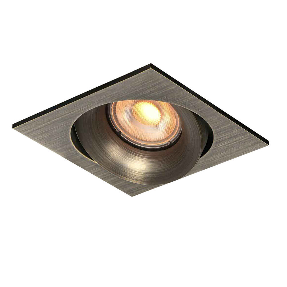 Artdelight Inbouwspot Alice vierkant 9 cm GU10 antiek brons Artdelight Inbouwspot Alice vierkant 9 cm GU10 antiek brons