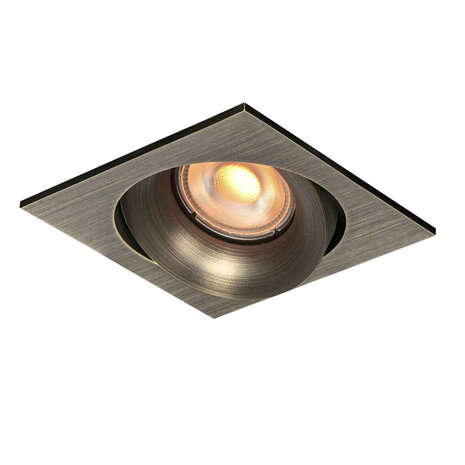 Artdelight Inbouwspot Alice vierkant 9 cm GU10 antiek brons Artdelight Inbouwspot Alice vierkant 9 cm GU10 antiek brons