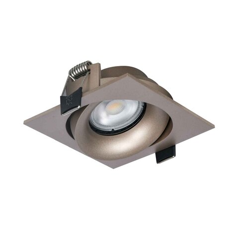 Artdelight Inbouwspot Alice vierkant 9 cm GU10 champagne Artdelight Inbouwspot Alice vierkant 9 cm GU10 champagne