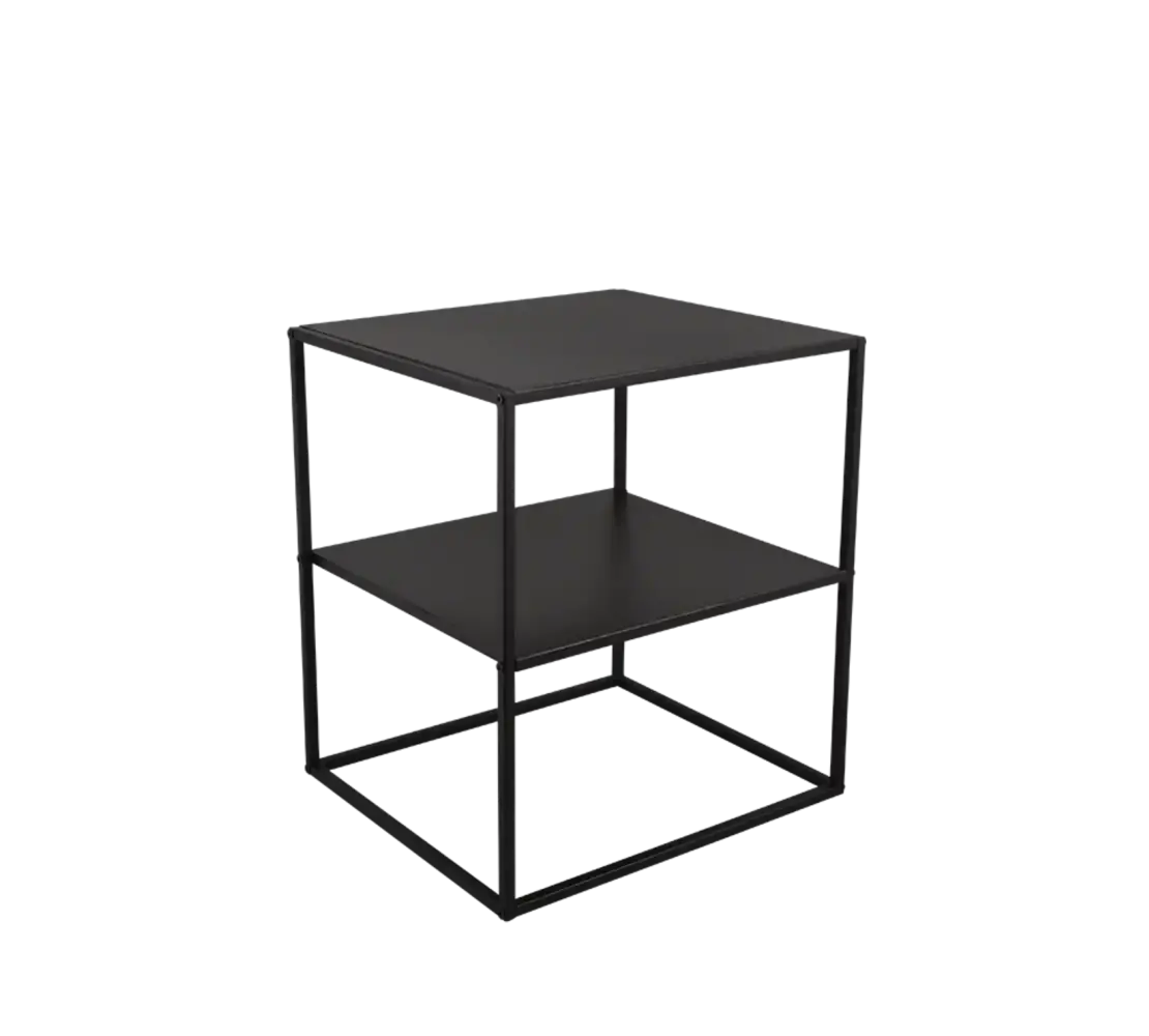 Mirrors and more Bijzettafel Chloe H 51 cm B 40  cm zwart Mirrors and more Bijzettafel Chloe H 51 cm B 40  cm zwart