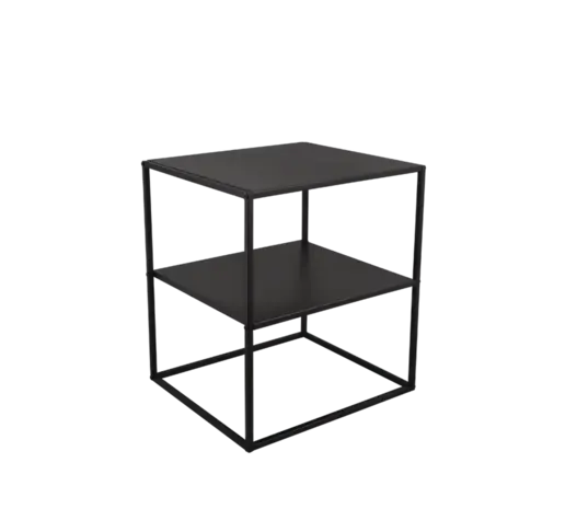 Mirrors and more Bijzettafel Chloe H 51 cm B 40  cm zwart Mirrors and more Bijzettafel Chloe H 51 cm B 40  cm zwart
