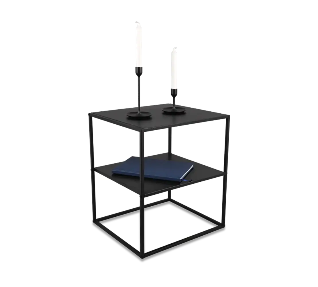 Mirrors and more Bijzettafel Chloe H 51 cm B 40  cm zwart Mirrors and more Bijzettafel Chloe H 51 cm B 40  cm zwart