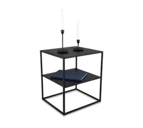 Mirrors and more Bijzettafel Chloe H 51 cm B 40  cm zwart