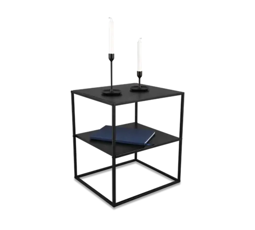 Mirrors and more Bijzettafel Chloe H 51 cm B 40  cm zwart Mirrors and more Bijzettafel Chloe H 51 cm B 40  cm zwart