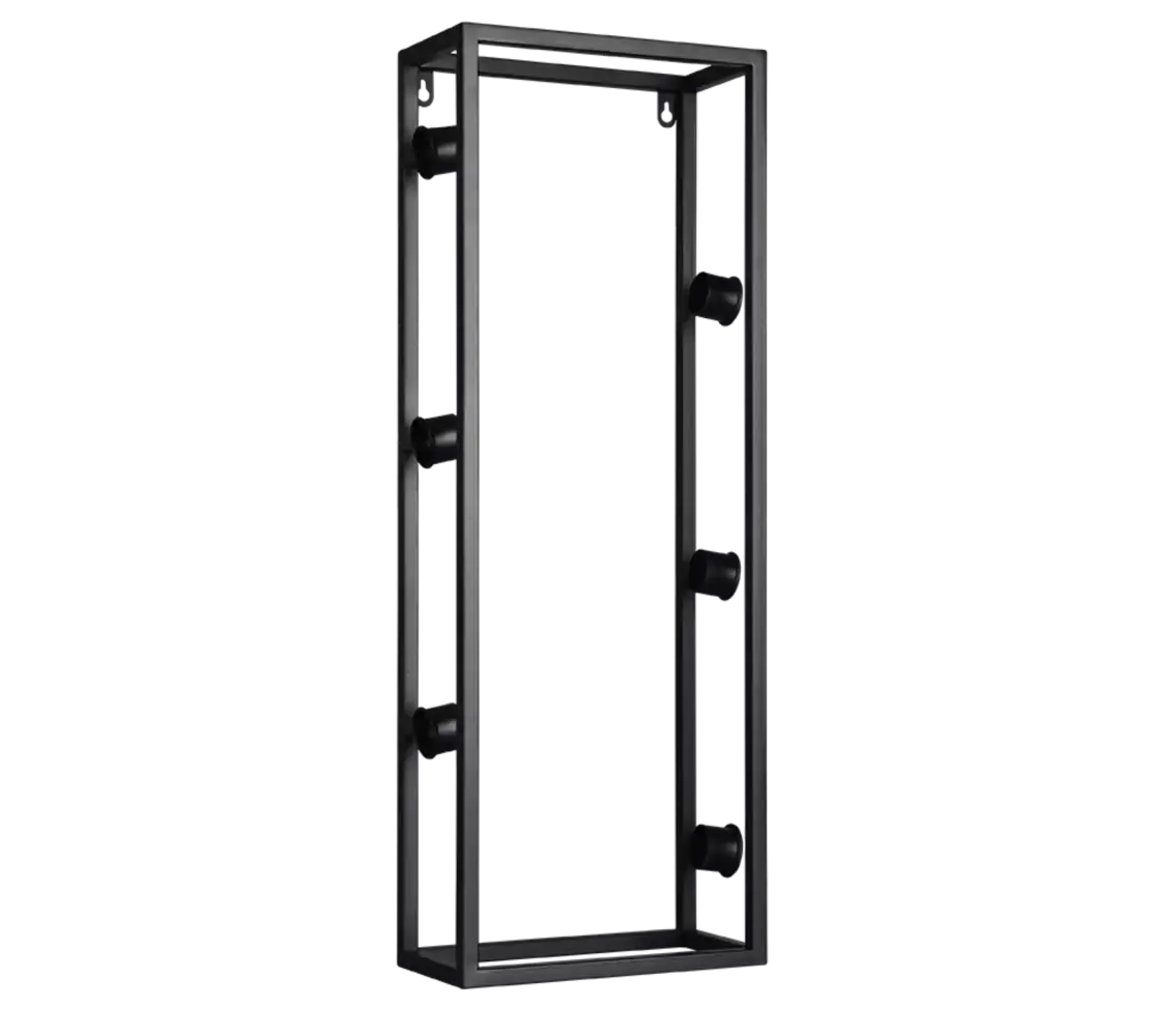 Mirrors and more Wijnrek Anna wand 6 flessen H 70 cm zwart