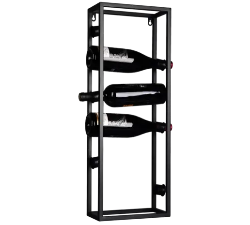 Mirrors and more Wijnrek Anna wand 6 flessen H 70 cm zwart