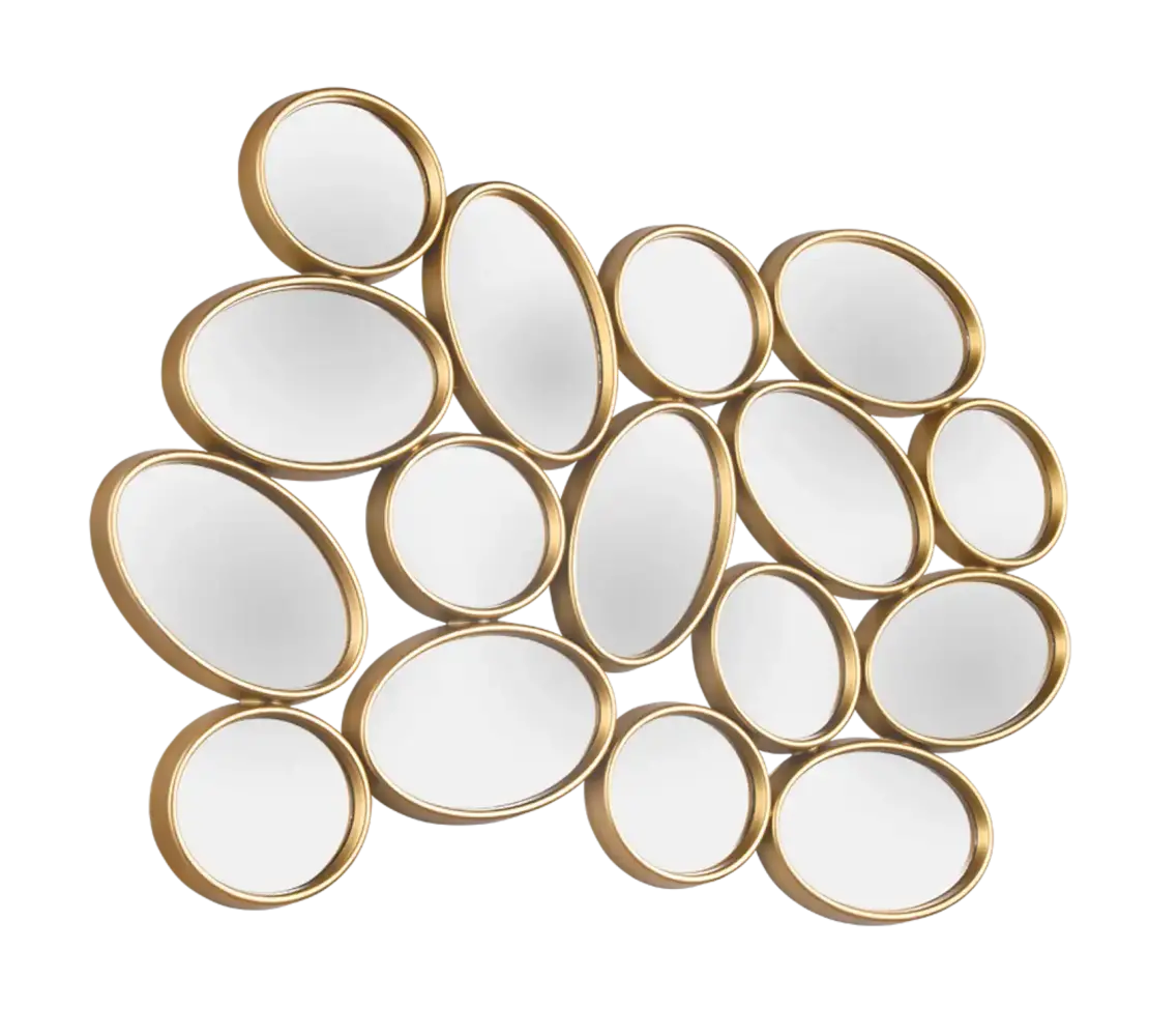 Mirrors and more Spiegel Madita H 61 cm B 90 cm mat goud Mirrors and more Spiegel Madita H 61 cm B 90 cm mat goud