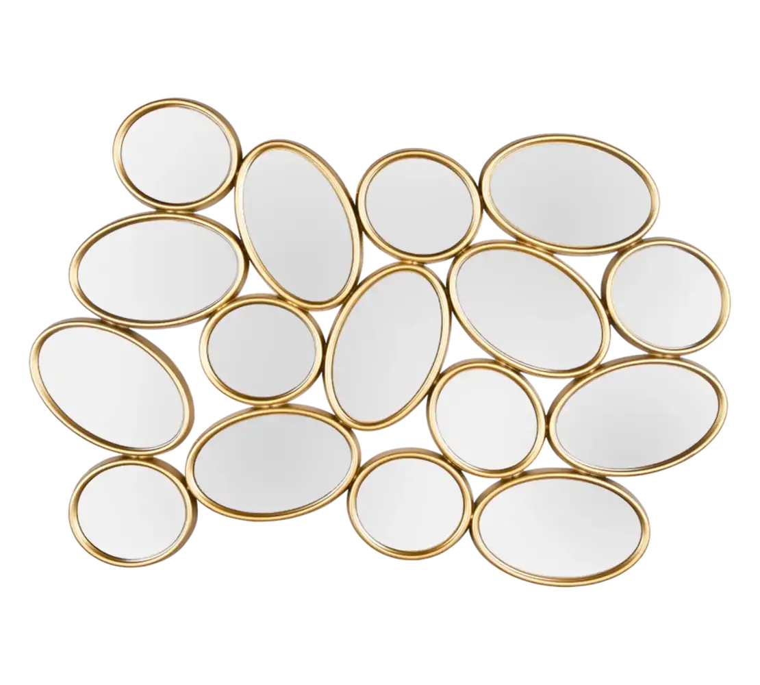 Mirrors and more Spiegel Madita H 61 cm B 90 cm mat goud Mirrors and more Spiegel Madita H 61 cm B 90 cm mat goud