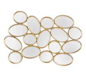 Mirrors and more Spiegel Madita H 61 cm B 90 cm mat goud