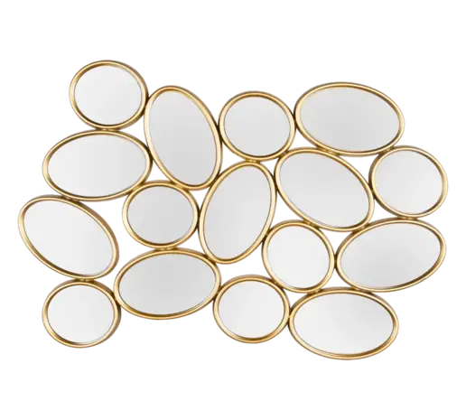 Mirrors and more Spiegel Madita H 61 cm B 90 cm mat goud Mirrors and more Spiegel Madita H 61 cm B 90 cm mat goud