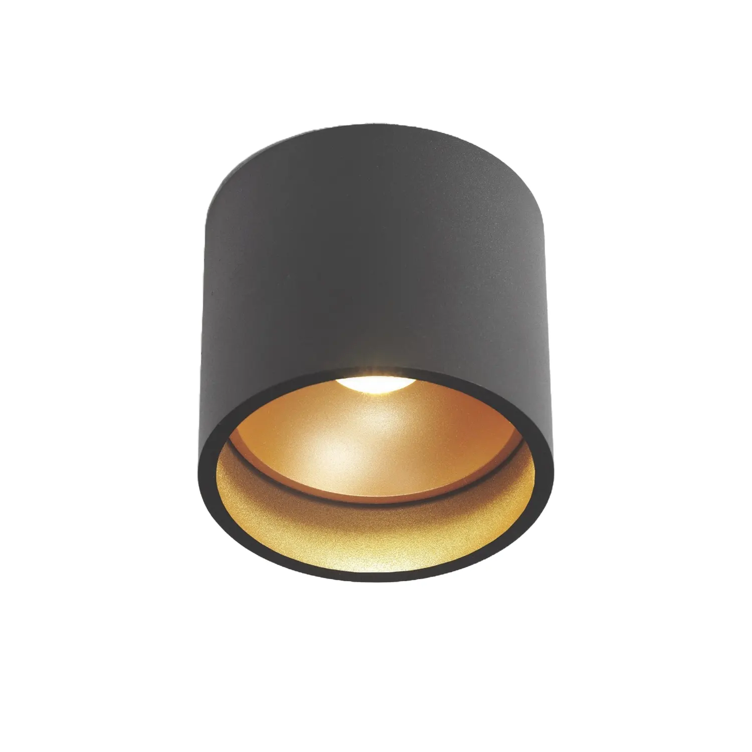 Artdelight Plafondlamp Orleans Ø 11 cm H 10 cm zwart-goud