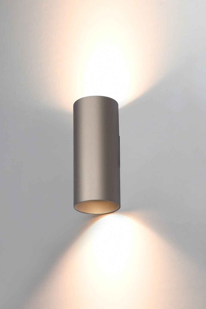 Artdelight Wandlamp Roulo 2 lichts H 15,4 Ø 6,5 cm champagne Artdelight Wandlamp Roulo 2 lichts H 15,4 Ø 6,5 cm champagne