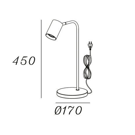 Artdelight Tafellamp Megano H 45 cm zwart goud Artdelight Tafellamp Megano H 45 cm zwart goud