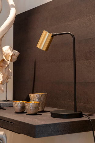 Artdelight Tafellamp Megano H 45 cm zwart goud Artdelight Tafellamp Megano H 45 cm zwart goud