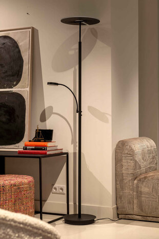 Artdelight Vloerlamp Riva 2 lichts H 180 cm zwart Artdelight Vloerlamp Riva 2 lichts H 180 cm zwart