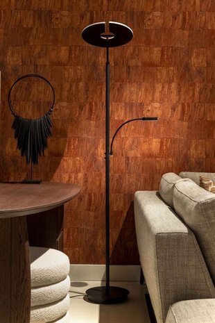 Artdelight Vloerlamp Riva 2 lichts H 180 cm zwart Artdelight Vloerlamp Riva 2 lichts H 180 cm zwart