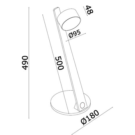 Artdelight Tafellamp Omega H 49 cm zwart Artdelight Tafellamp Omega H 49 cm zwart