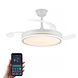 CristalRecord Plafondventilator EVO white SMART Ø 106 cm wit CristalRecord Plafondventilator EVO white SMART Ø 106 cm wit