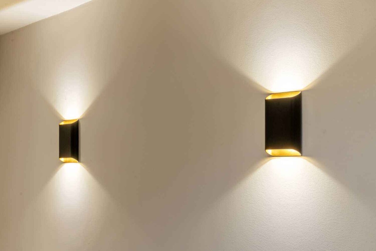 Artdelight Wandlamp Diaz Large H 20 cm zwart goud Artdelight Wandlamp Diaz Large H 20 cm zwart goud