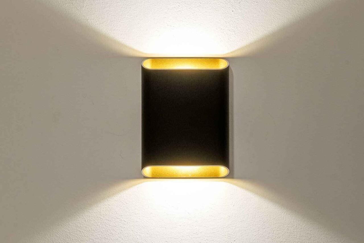 Artdelight Wandlamp Diaz Large H 20 cm zwart goud Artdelight Wandlamp Diaz Large H 20 cm zwart goud