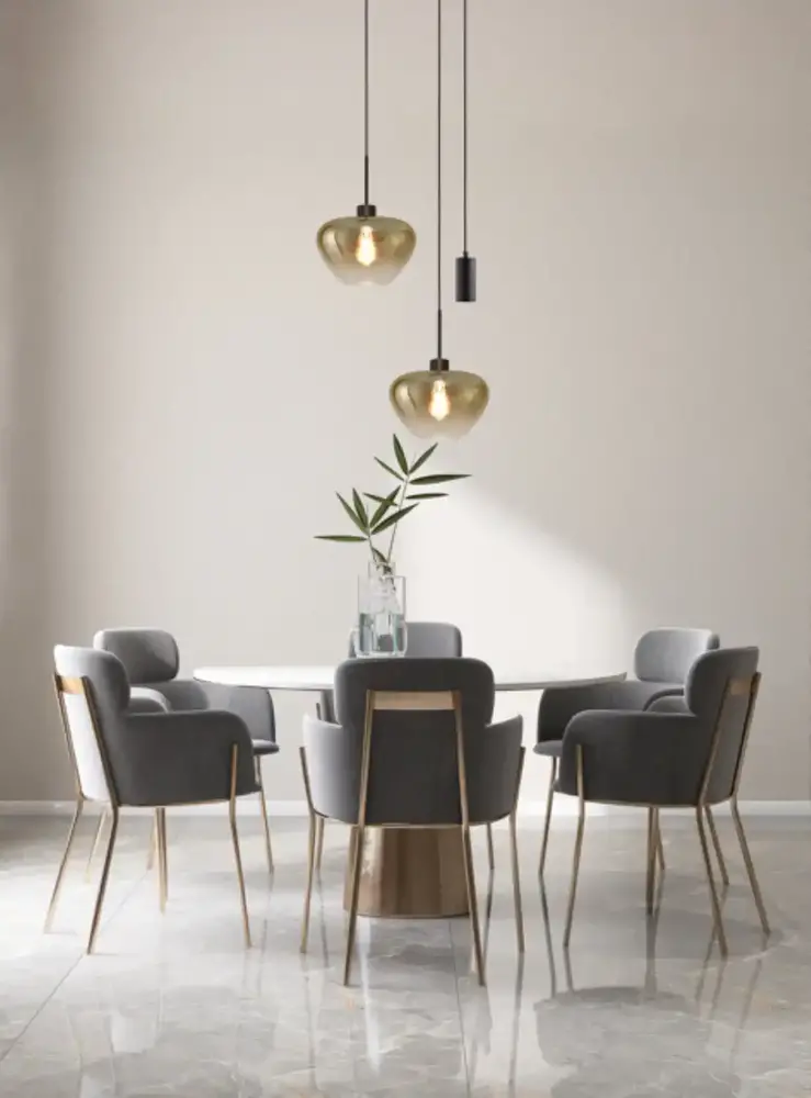 Masterlight Hanglamp Genua 2+1 lichts Ø 35 cm amber zwart Masterlight Hanglamp Genua 2+1 lichts Ø 35 cm amber zwart