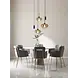 Masterlight Hanglamp Genua 5 lichts Ø 50 cm amber zwart Masterlight Hanglamp Genua 5 lichts Ø 50 cm amber zwart