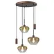 Masterlight Hanglamp Genua 5 lichts Ø 50 cm amber cacao Masterlight Hanglamp Genua 5 lichts Ø 50 cm amber cacao