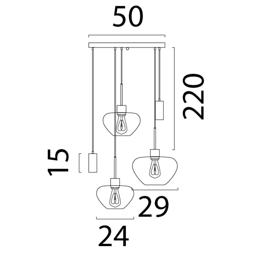 Masterlight Hanglamp Genua 3+2 lichts Ø 50 cm amber cacao Masterlight Hanglamp Genua 3+2 lichts Ø 50 cm amber cacao