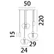 Masterlight Hanglamp Genua 5 lichts Ø 50 cm amber cacao Masterlight Hanglamp Genua 5 lichts Ø 50 cm amber cacao