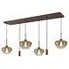 Masterlight Hanglamp Genua 6 lichts L 130 cm amber cacao Masterlight Hanglamp Genua 6 lichts L 130 cm amber cacao