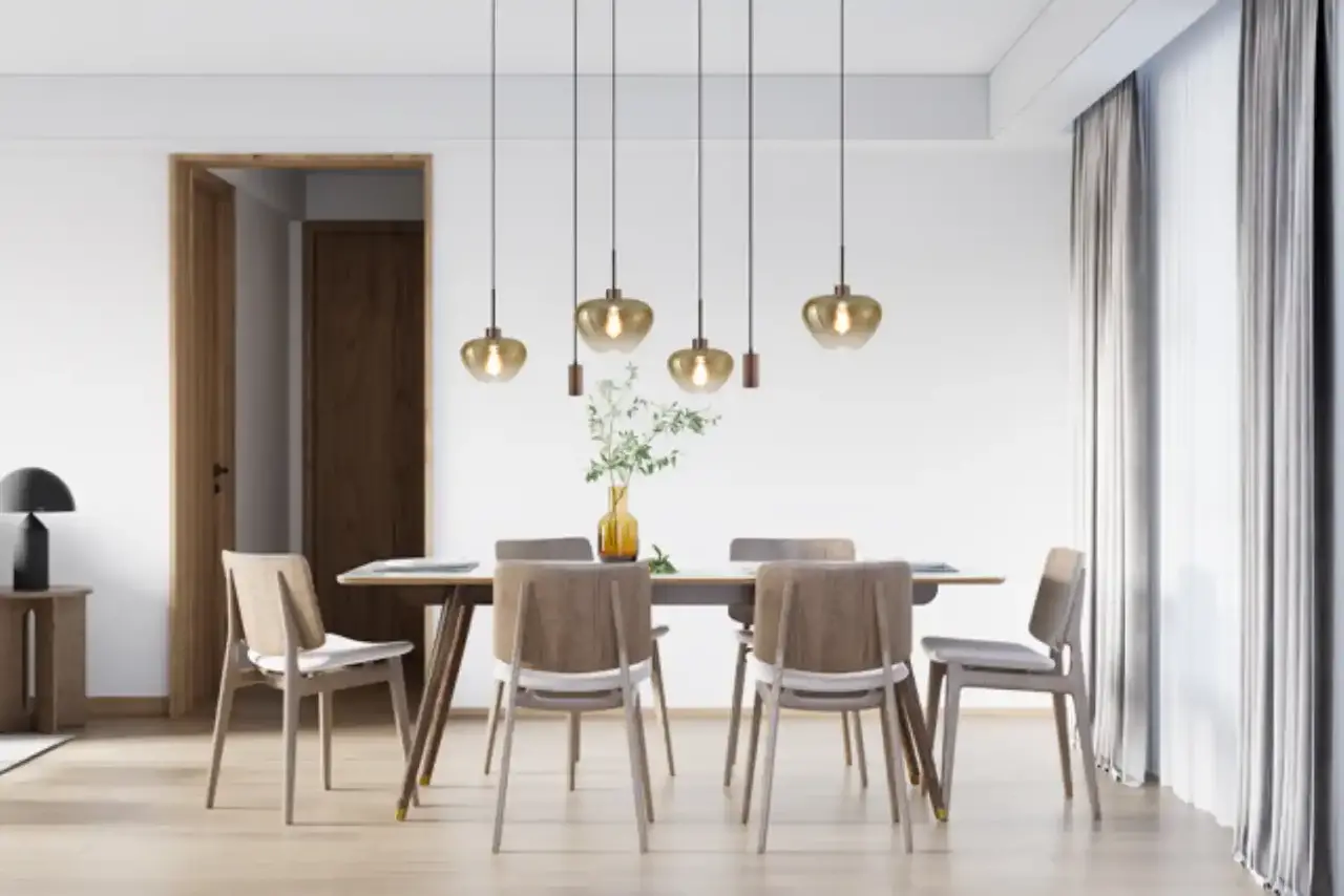 Masterlight Hanglamp Genua 4+2 lichts L 130 cm amber cacao Masterlight Hanglamp Genua 4+2 lichts L 130 cm amber cacao