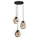 Masterlight Hanglamp Lava 3 lichts Ø 35 cm amber zwart Masterlight Hanglamp Lava 3 lichts Ø 35 cm amber zwart
