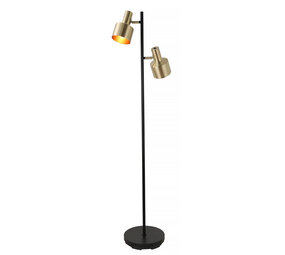 Artdelight Vloerlamp Twinkle 2 lichts H 150 cm zwart goud